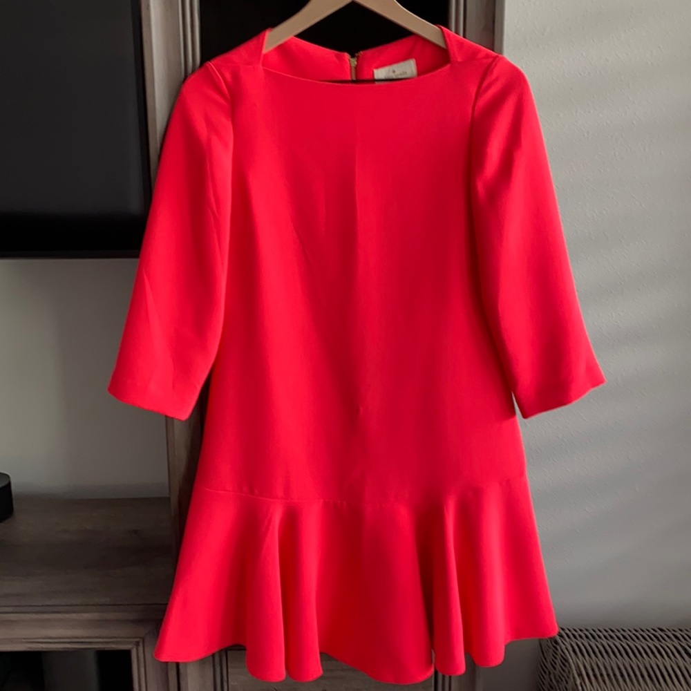 kate spade Flounce Hem Crepe Dress Size 0